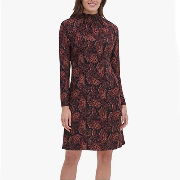 🌹Tommy Hilfiger Paisley Long Sleeve Dress - Picture 1 of 7